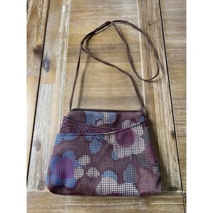 Maruca Crossbody Bag Purple Blue Cream Tapestry Purse Handmade Boulder Colorado